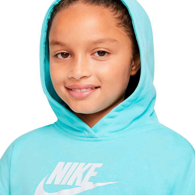 Hanorac Nike G NSW CLUB FT CROP HOODIE HBR / Femei / XS / Albastru deschis photo 3